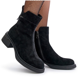 Botas de Mujer Aislantes de Ante Natural con Cremallera, Negras Vinceza 66696 negro 11