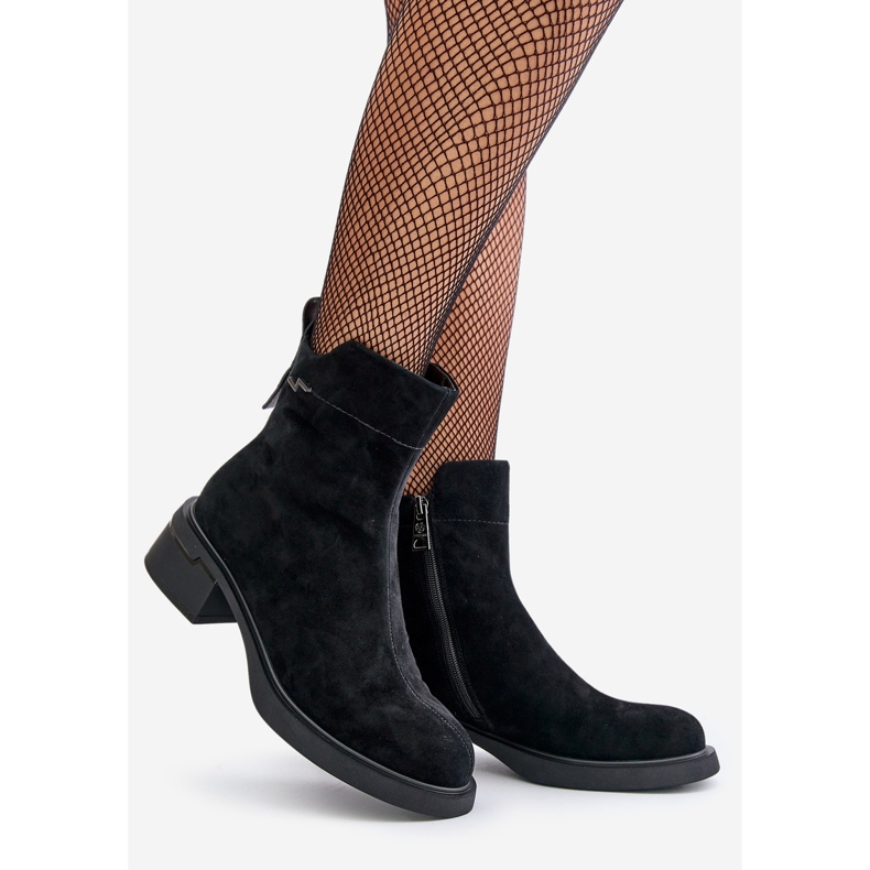Botas de Mujer Aislantes de Ante Natural con Cremallera, Negras Vinceza 66696 negro 1