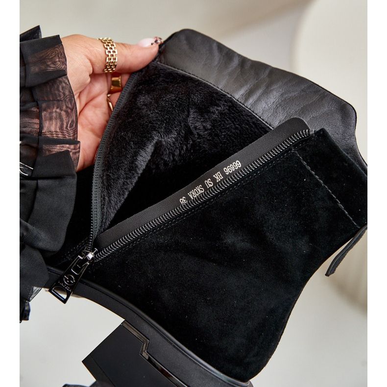 Botas de Mujer Aislantes de Ante Natural con Cremallera, Negras Vinceza 66696 negro 2