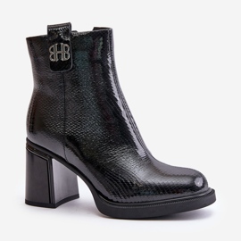 Botas Mujer Serpiente Tacón Alto Piel Natural Negro Vinceza 66670 6