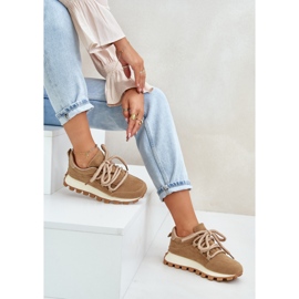 Zapatillas deportivas Deportivas con plataforma en ante ecológico, marrón Riadella beige 8