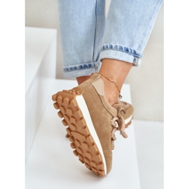 Zapatillas deportivas Deportivas con plataforma en ante ecológico, marrón Riadella beige 9