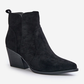 Botas Vaqueras Ante Eco Aislante Con Cremallera, Negro Virtris 5