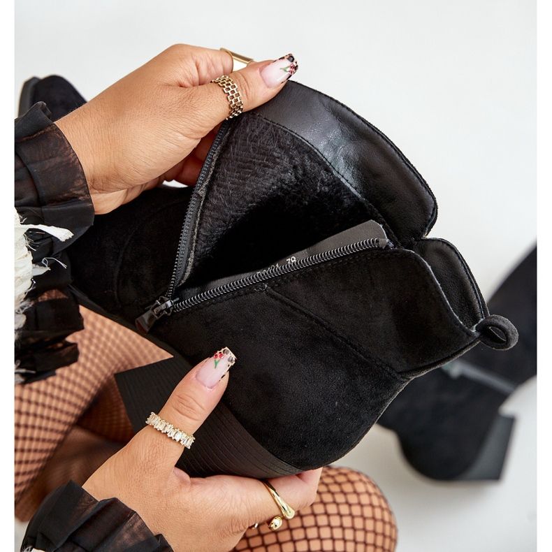 Botas Vaqueras Ante Eco Aislante Con Cremallera, Negro Virtris 2 Botas Vaqueras Ante Eco Aislante Con Cremallera, Negro Virtris 2