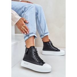 Zapatillas Mujer Plataforma Alta Negro Averira 7