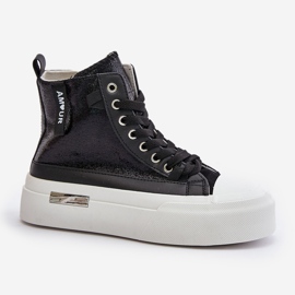 Zapatillas Mujer Plataforma Alta Negro Averira 4