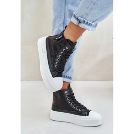 Zapatillas Mujer Plataforma Alta Negro Averira 5