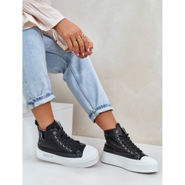 Zapatillas Mujer Plataforma Alta Negro Averira 8