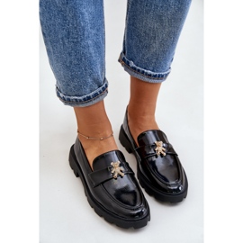 Mocasines de mujer de charol con osito de peluche, negro Kaithra 6