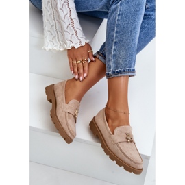 Mocasines de mujer de ante ecológico con osito, beige Kaithra 8