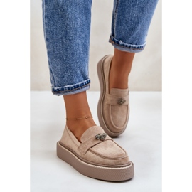 Mocasines Mujer Plataforma Beige Erithine 3