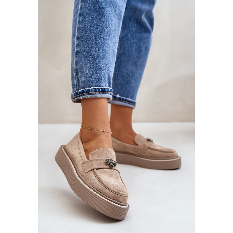 Mocasines Mujer Plataforma Beige Erithine 2 Mocasines Mujer Plataforma Beige Erithine 2