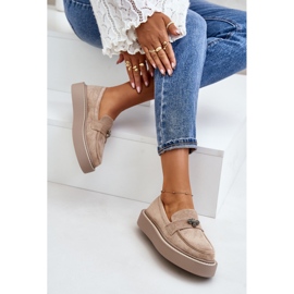 Mocasines Mujer Plataforma Beige Erithine 6