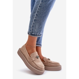 Mocasines Mujer Plataforma Beige Erithine 1