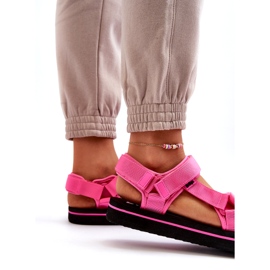 Sandalias para mujeres en la plataforma Lee Cooper LCW-24-05-2750L Fuksja rosado 3