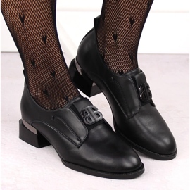 Zapatos de tacón slip-on mujer en piel, negro Vinceza 25-58349 7