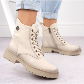 Botas de montaña con aislamiento para mujer, beige Potocki 12203 5