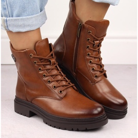 Botas de montaña con aislamiento para mujer marrón Potocki 12203 6