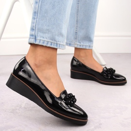 Zapatos mujer charol con adorno negro Vinceza 58400 6