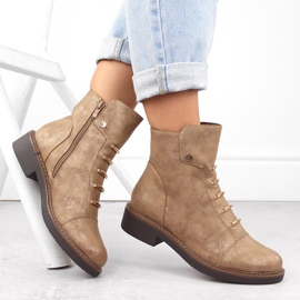 Botines aislantes dorados para mujer Jezzi ASA252-5 4