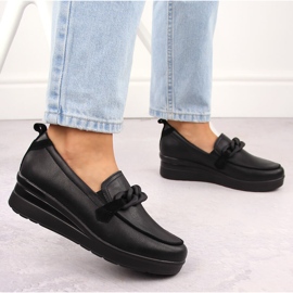 Zapatos mujer de piel con cadena negro Sergio Leone PB231-S 5