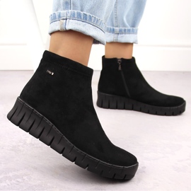 Botas mujer piel serraje negra Helios 506P negro 5
