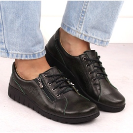 Zapatos cómodos mujer piel verde Helios 429.567 6