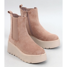 Botas Chelsea con plataforma Ronda Caqui beige 1