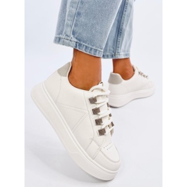 Sadri Zapatillas beige con cordones gruesos 3
