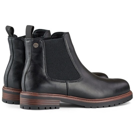 Botas Chelsea de mujer negras con suela plana negro 1