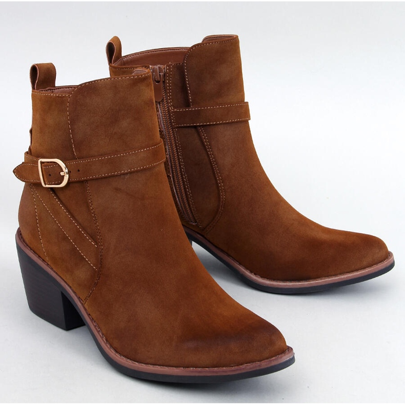 Botas cowboy de tacón bajo Cunnig Camel marrón 1