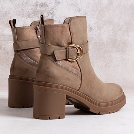 Botines beige oscuro Mirka 2