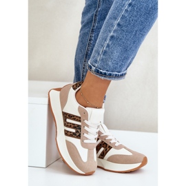 Zapatillas Mujer Leopardo, Deportivas con Plataforma, Beige Thari 10