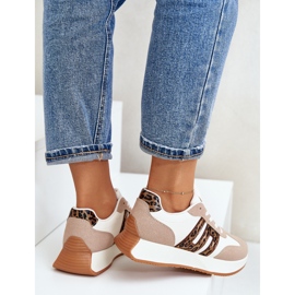 Zapatillas Mujer Leopardo, Deportivas con Plataforma, Beige Thari 2