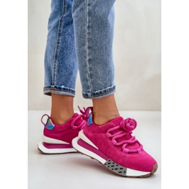 Zapatillas Mujer Ante Plataforma Con Cordones Gruesos Artiker 55C0086 Fucsia rosado 6