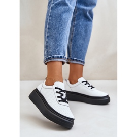 Deportivas Mujer Con Plataforma, Piel Natural, Blanco 41470 Vinceza 2