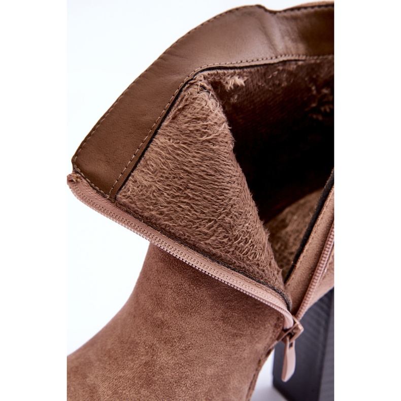 Botas Liani Ante Tacón Alto Beige 1 Botas Liani Ante Tacón Alto Beige 1