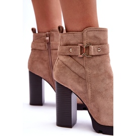 Botas Liani Ante Tacón Alto Beige 3 Botas Liani Ante Tacón Alto Beige 3