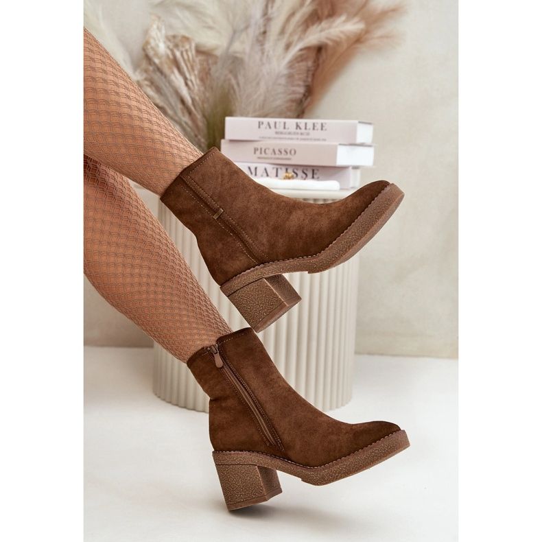 Botas De Mujer Con Tacón Alto Ante Eco Aislante Marrón Arkesia 2 Botas De Mujer Con Tacón Alto Ante Eco Aislante Marrón Arkesia 2