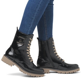 Botas de mujer charol negro Remonte D8663-00 6