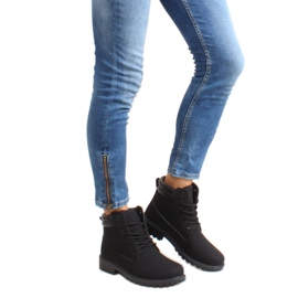 Botas de madera monocolor negro BL83 Black 4