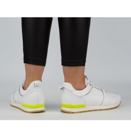 Nik Calzado deportivo de mujer, creepers de piel 05-0784-01, blanco 2