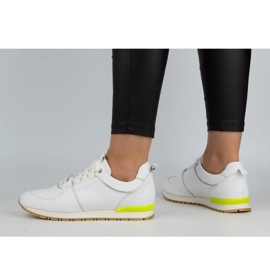 Nik Calzado deportivo de mujer, creepers de piel 05-0784-01, blanco 3
