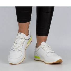 Nik Calzado deportivo de mujer, creepers de piel 05-0784-01, blanco 5