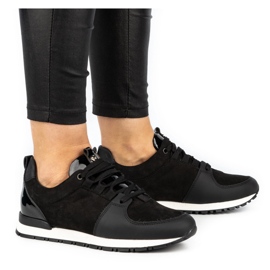 Nik Calzado deportivo de mujer, creepers de piel 05-0784-11, negro 4