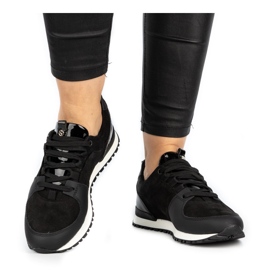 Nik Calzado deportivo de mujer, creepers de piel 05-0784-11, negro 8