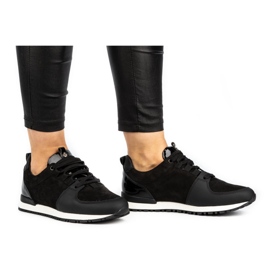 Nik Calzado deportivo de mujer, creepers de piel 05-0784-11, negro 3