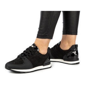 Nik Calzado deportivo de mujer, creepers de piel 05-0784-11, negro 7
