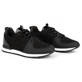 Nik Calzado deportivo de mujer, creepers de piel 05-0784-11, negro 1