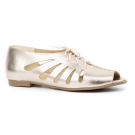 Exquisite Bailarinas mujer piel calada 1444EX Oro dorado 4
